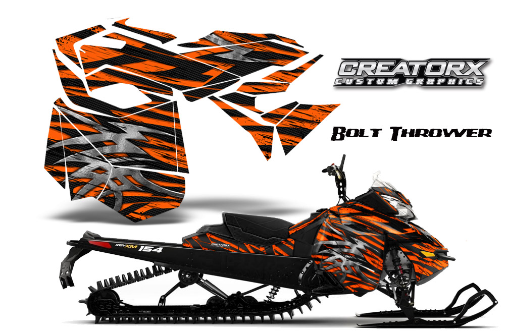 Skidoo Rev XM Graphics Kit Bolt Thrower Orange BB